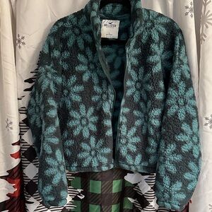 Hollister Women's Floral Pattern Teddy Jacket